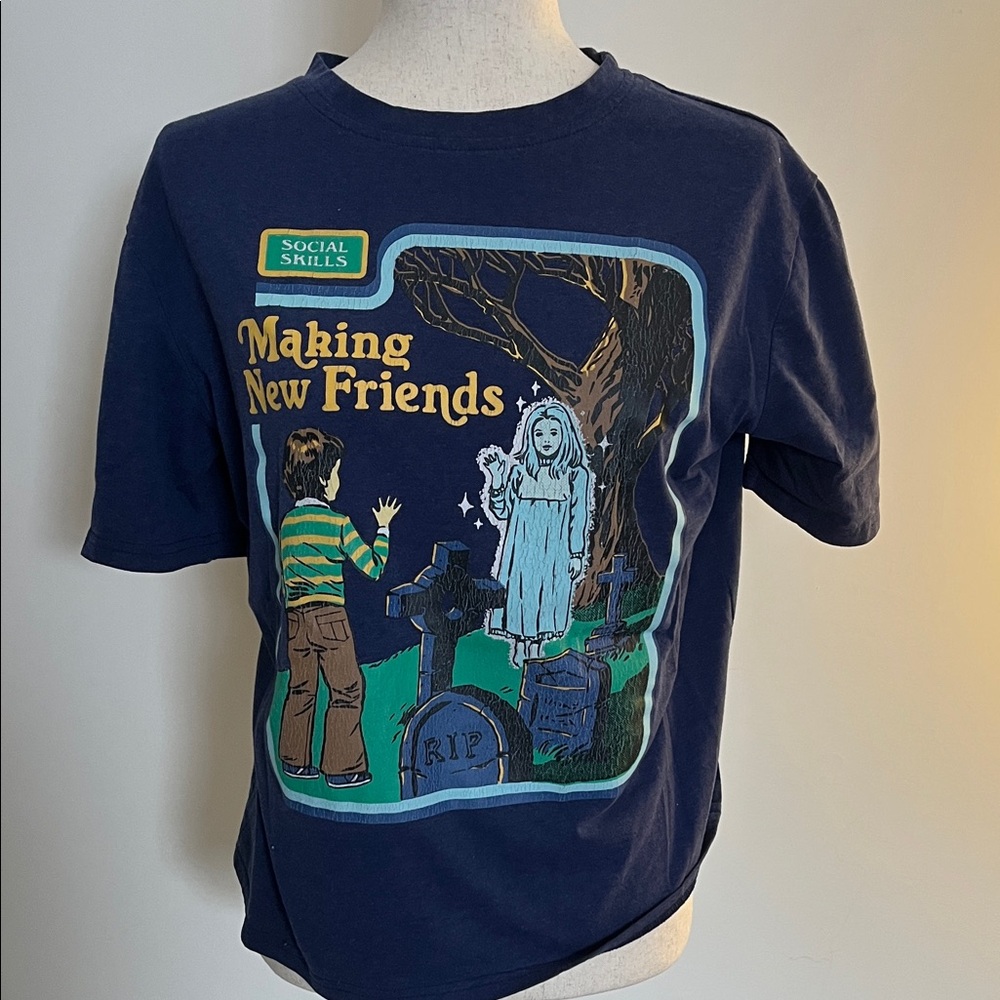 ROMWE Kids Graphic Tee - Navy
